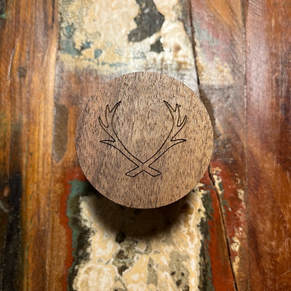 Rustic Brown Antler Ring Box